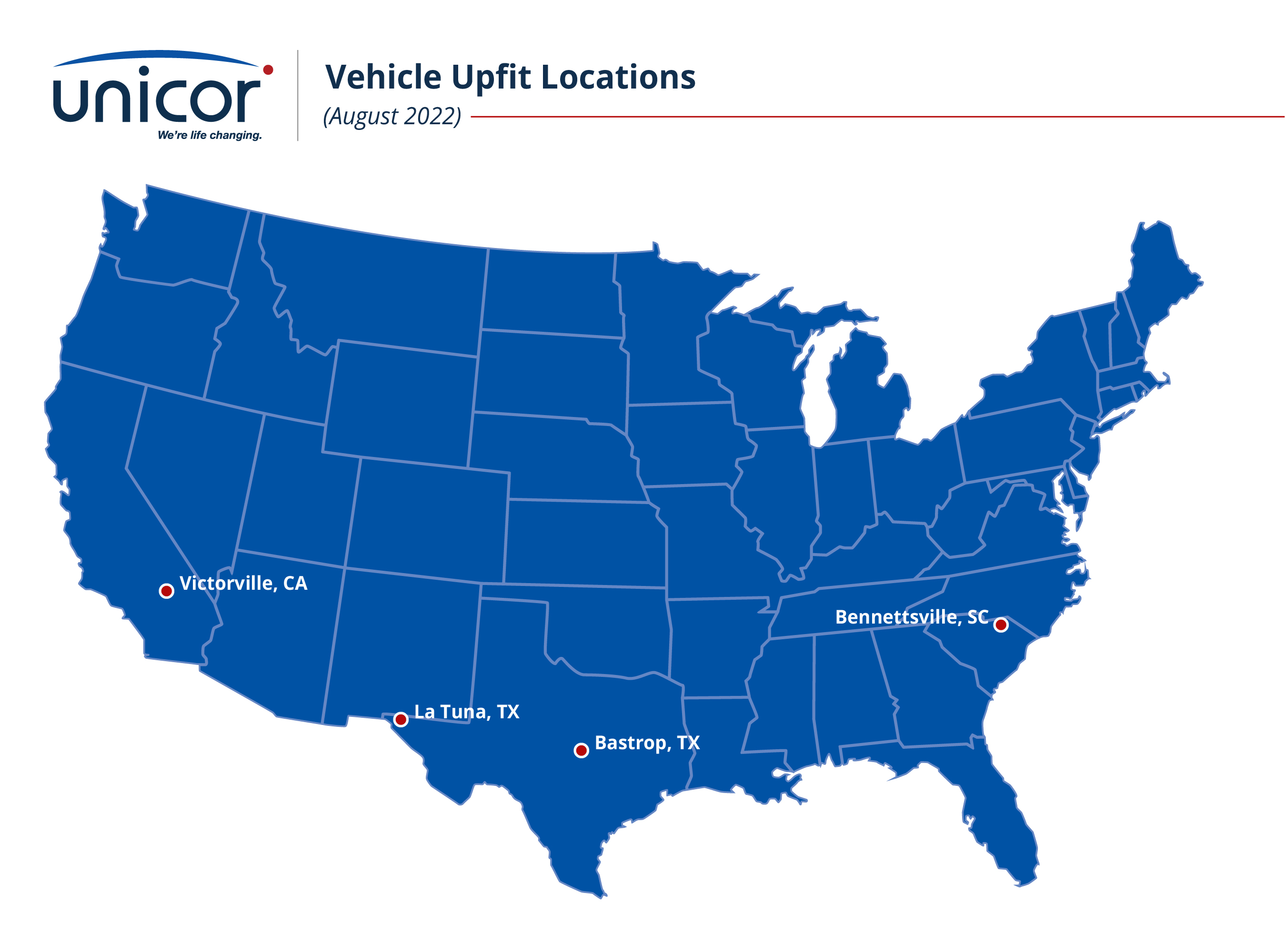 UNICOR Upllift Locations Location