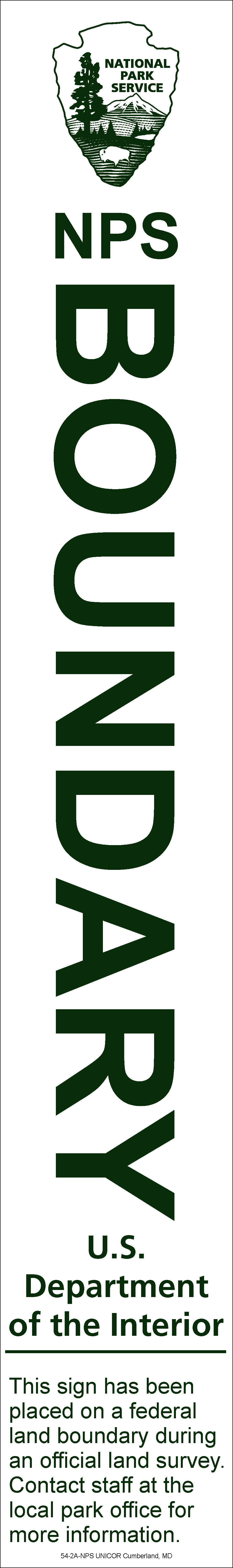 2.375”x16” NPS Property Boundary Decal