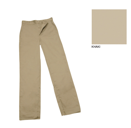 Long Pants For Men Fashion Men Casual Work Cotton Blend Pure Elastic Waist  Long Pants Trousers Khaki M,ac6494 