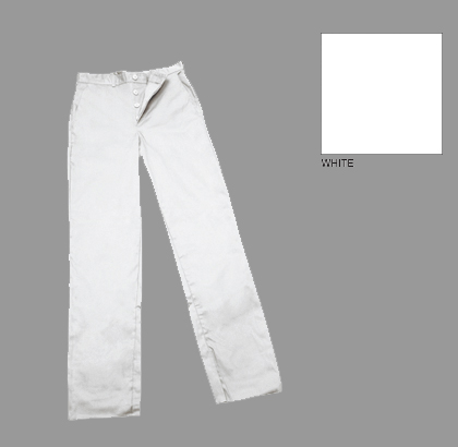 Button Fly Trousers, White