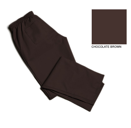 Elastic Waist Trousers, Chocolate Brown