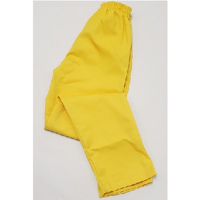 Pocketless Elastic Waist Trousers, Yellow