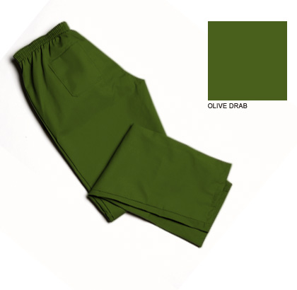Elastic Waist Trousers, Olive Green