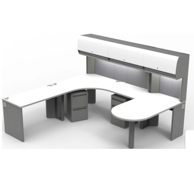 Bravo Workstation 01-CL, Bright White, Starlight Silver, Pewter-Interlude