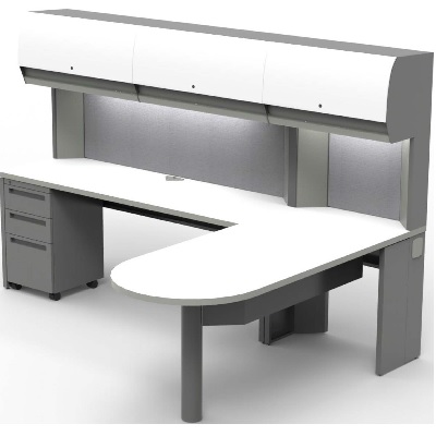 Bravo Workstation 03-CL, Bright White, Starlight Silver, Pewter-Interlude