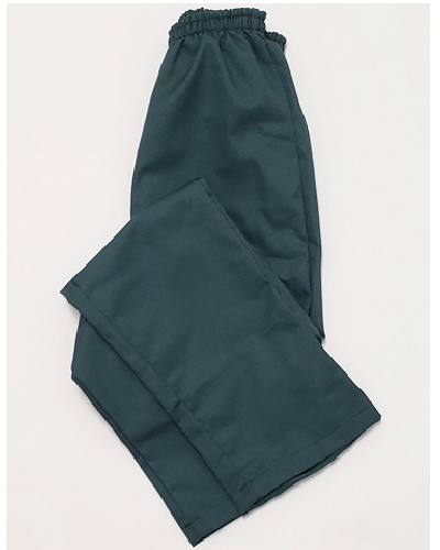 Pocketless Spruce Green Elastic Waist Trousers