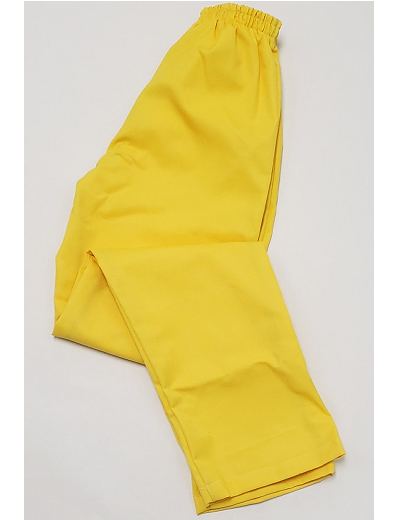 Pocketless Yellow Elastic Waist Trousers