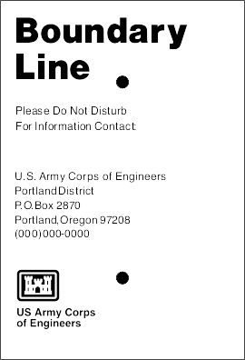 3.75”x5.5” COE BLM Property Marker