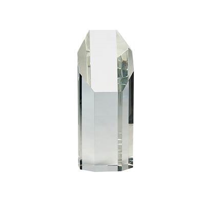 Octagonal Clear Crystal Tower Award