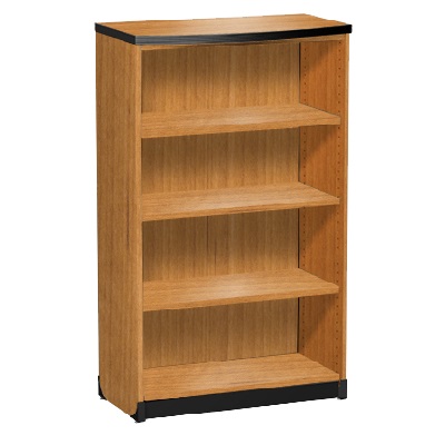 Harmony 4-Shelf Bowtop Bookcase 33W x 19D x 55 3/4H