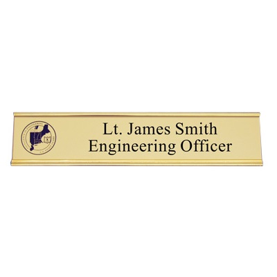 USCG Civil Engineering Name Plate w/Wall-mounted Holder