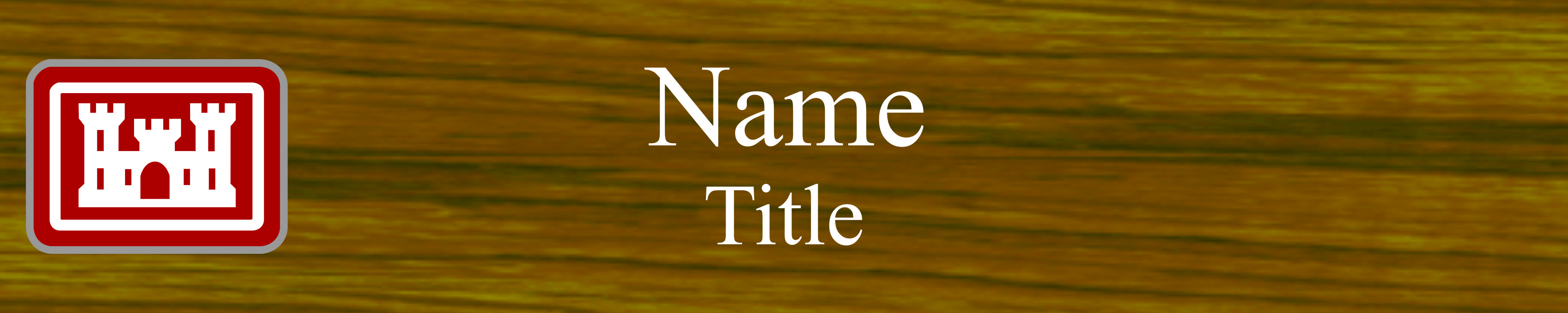 10”x2” Walnut/White COE Nameplate with Castle Coin