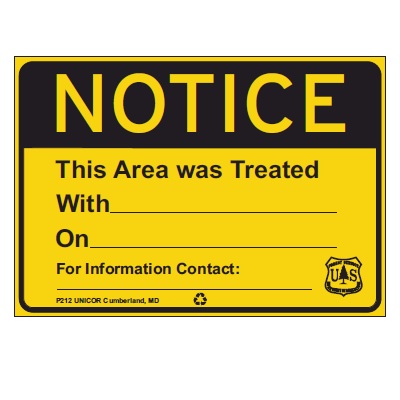 NOTICE-This Area Was Treated..., 10W x 7H USFS Poster