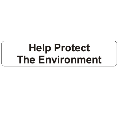 Help Protect the Environment, 9" x 2" USFS Decal