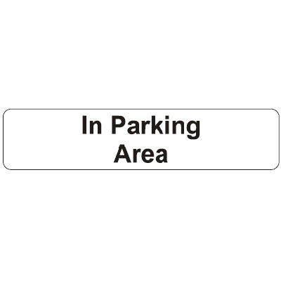 In Parking Area, 9" x 2" USFS Decal