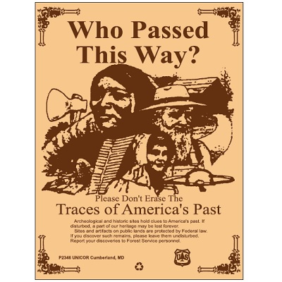 Who Passed This Way, 12W x 16H USFS Sign