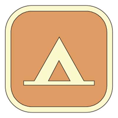 Camping Icon, 7" x 7" USFS Decal