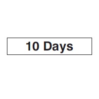 10 Days, 5" x 1" USFS Decal