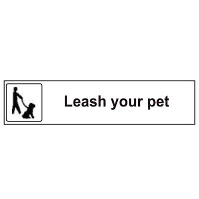 USFS Decal: Leash Your Pet, 10 1/2W x 2 1/2H