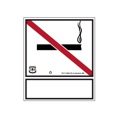 No Smoking (graphic), 12W x 14H USFS Sign