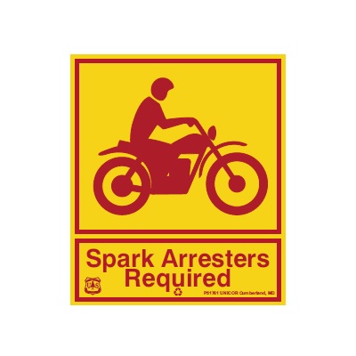 Spark Arresters Required, USFS Sign