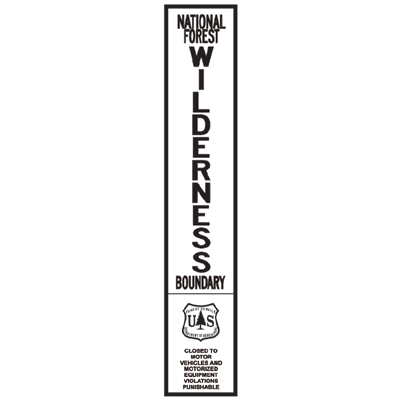 National Forest Wilderness Boundary, USFS Decal