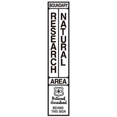 National Grassland Natural Research Boundary Area, USFS Decal