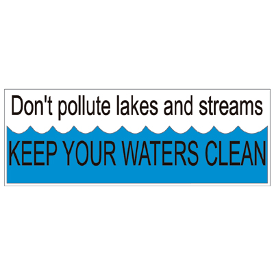 Keep Your Waters Clean, 44" x 16" USFS Sign