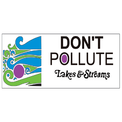 Don’t Pollute Lakes & Streams, 44" x 16" USFS Sign