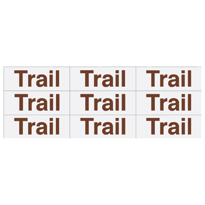 USFS Insert A ’Trail’ Decals: 8 1/4W x 4H Kiss-Cut Sheet