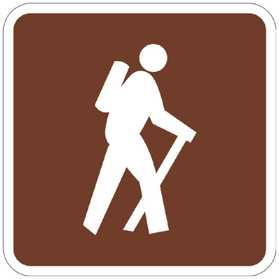 USFS Insert B Hiker Decal, 3W x 3H Package of 10