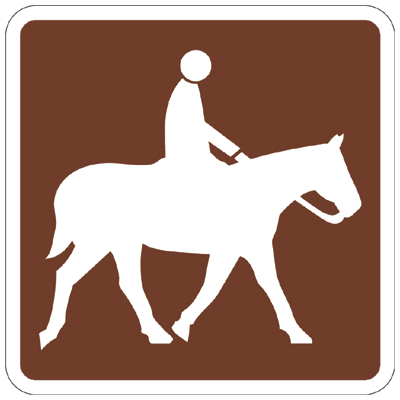 USFS Insert B Horseman Decal, 3W x 3H, Package of 10