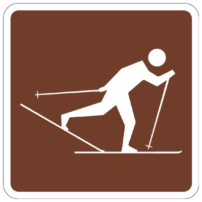 USFS Insert B Cross-Country Skiing Decal, 3W x 3H, Package of 10