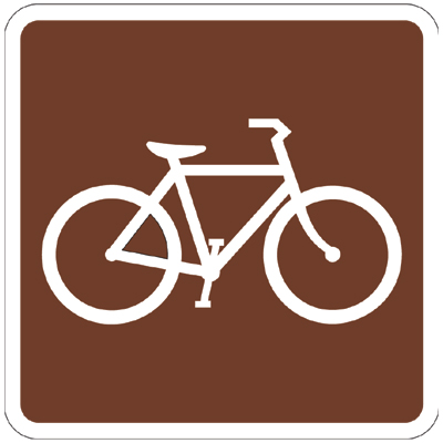 USFS Insert B Bicycling Decal, 3W x 3H Package of 10