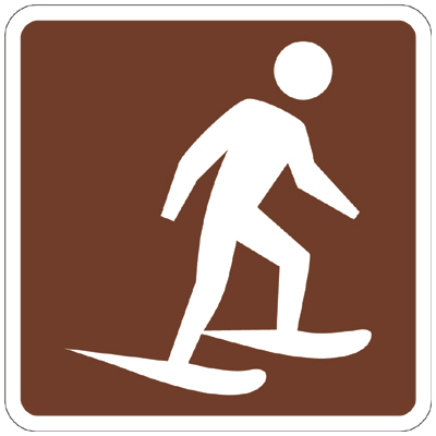 USFS Insert B Snowshoeing Decal, 3W x 3H, Package of 10