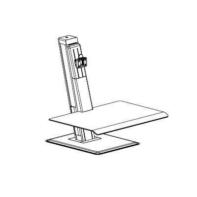 White, 1 Monitor Mount