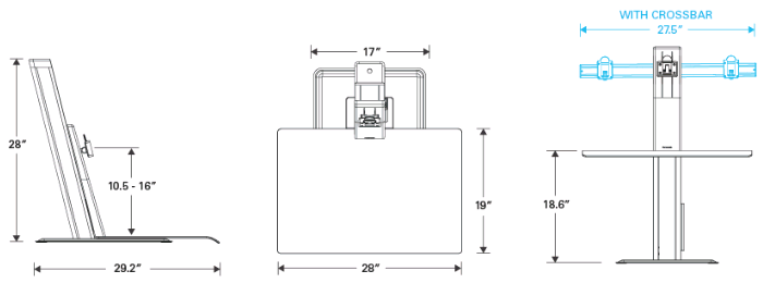 QuickStand ECO dimensions