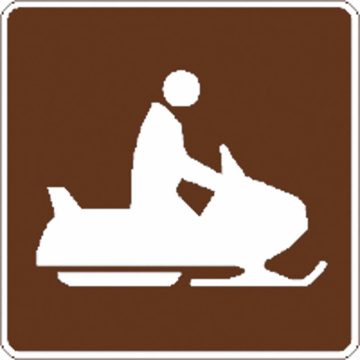 Snowmobiling Sign, 12" x 12"