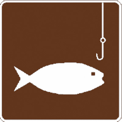 Fishing Sign, 12W x 12H