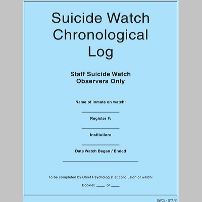 BOP Staff Suicide Watch Log Book